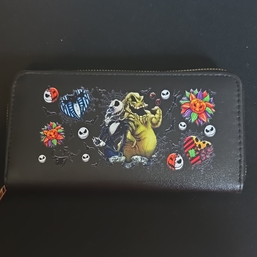 Black Wallet with Colorful Graphic Design